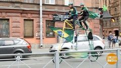Элиас де Соуза Агиар и его двухэтажный велосипед. Доброе утро. Фрагмент выпуска от 29.06.2018