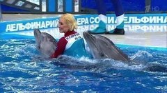 Лера Кудрявцева. Выступление. Вместе с дельфинами. Фрагмент выпуска от 24.10.2015