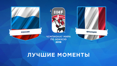 Сборная России — сборная Франции. Лучшие моменты. Чемпионат мира по хоккею 2018