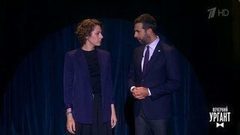 В человеке все должно быть внезапно. Ирина Горбачева и Александр Яценко. Вечерний Ургант. Фрагмент выпуска от 26.09.2017