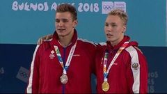 Мужчины. 50 м, баттерфляй. 800 м, вольный стиль. Женщины. 50 м, на спине. Эстафета. 4х100 м, вольный стиль. Плавание. Летние юношеские олимпийские игры 2018