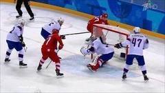 Вторая шайба сборной России. Россия — Норвегия. Мужчины. Четвертьфинал. Хоккей. XXIII Олимпийские зимние игры
