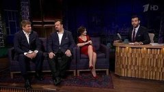 Генеральный продюсер «Матч ТВ» Тина Канделаки, спортивные комментаторы Дмитрий Губерниев и Василий Уткин. Вечерний Ургант. Фрагмент выпуска от 20.11.2015