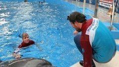 Алла Михеева и Максим Маринин. Парный проезд. Профайл. Вместе с дельфинами. Фрагмент выпуска от 17.10.2015