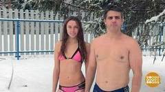 Растираемся снегом. Доброе утро. Фрагмент выпуска от 16.02.2018