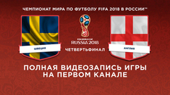 Сборная Швеции — сборная Англии. Четвертьфинал. Чемпионат мира по футболу FIFA 2018 в России™