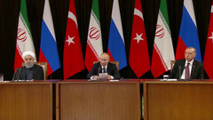 Ситуацию в Сирии обсудили Владимир Путин, Реджеп Эрдоган и Хасан Рухани. Толстой. Воскресенье. Фрагмент выпуска от 17.02.2019