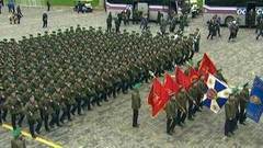 Парадные расчеты выстроились на Красной площади в ожидании парада в честь 9 мая